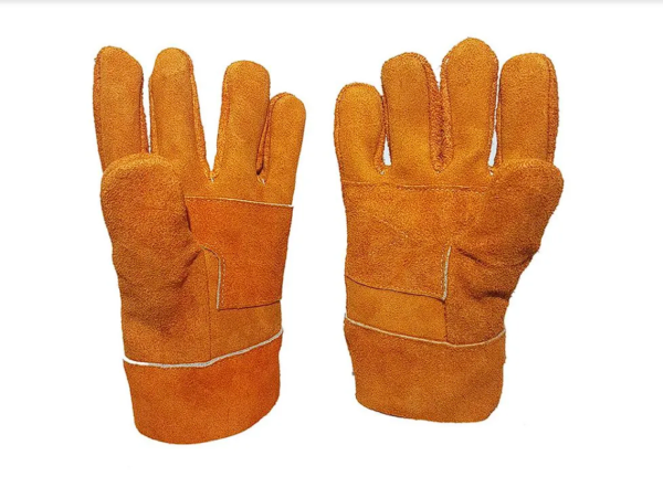 Guantes de cuero con gamuza